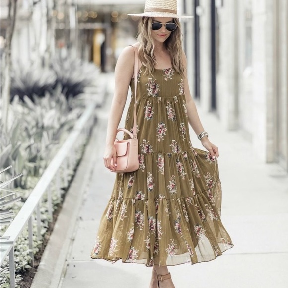 madewell cami midi dress